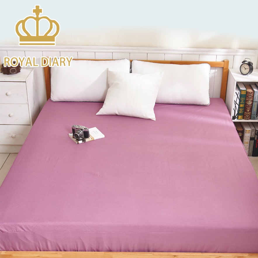 Royal Diary 100%防水防螨床包式保潔墊(雙人)-靚紫