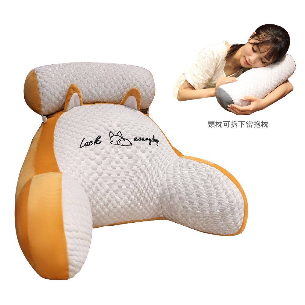 柔軟親膚可拆洗腰背靠枕