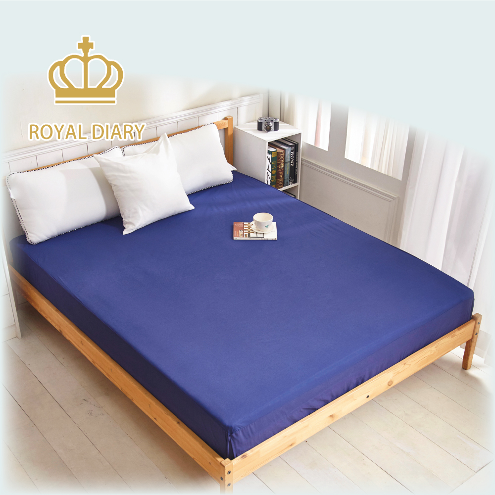 Royal Diary 100%防水防螨床包式保潔墊(雙人)-深藍