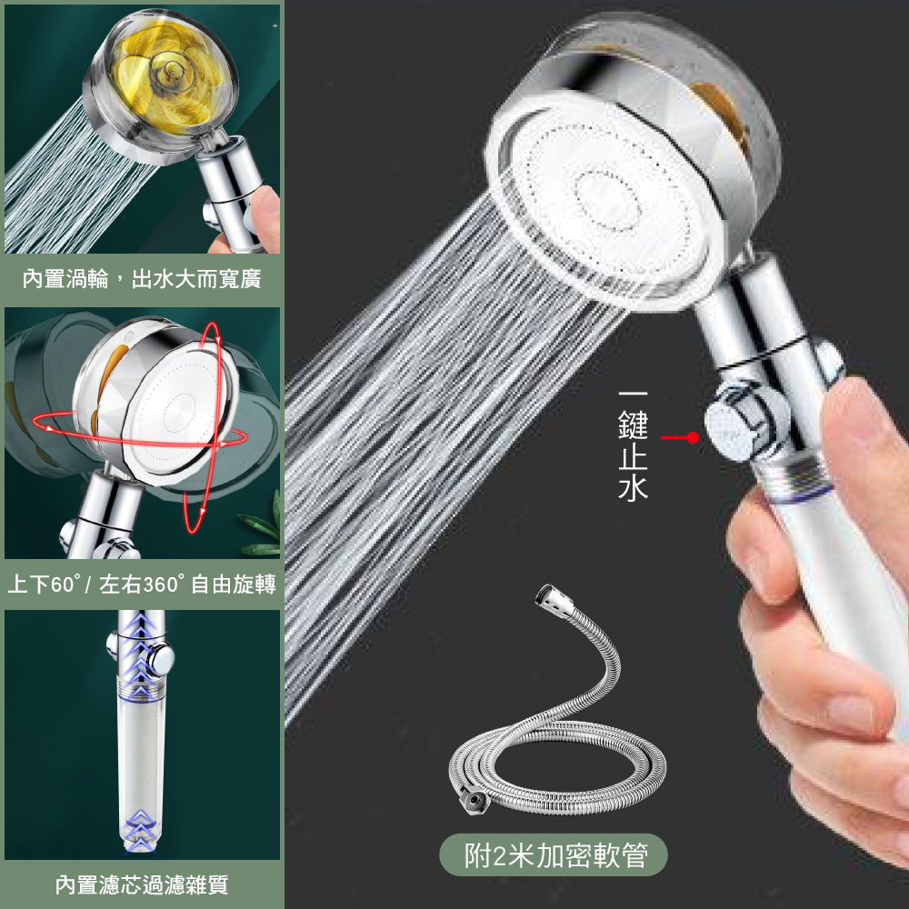 渦輪增壓過濾蓮蓬頭