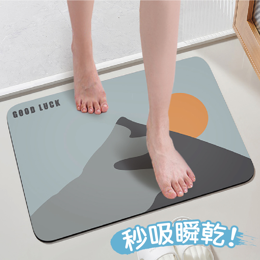 秒吸瞬乾硅藻泥溪水地墊