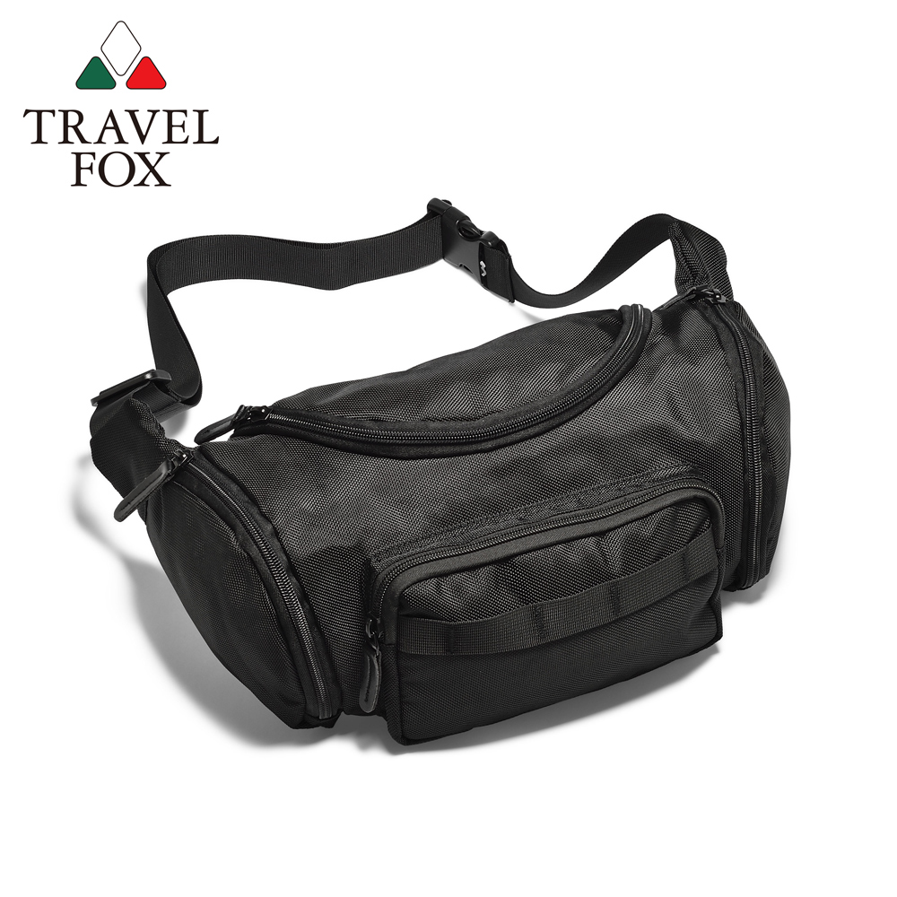 TRAVEL FOX旅狐 防潑水斜背包-黑色